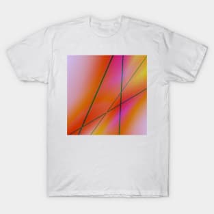 colorful red abstract rainbow texture design T-Shirt